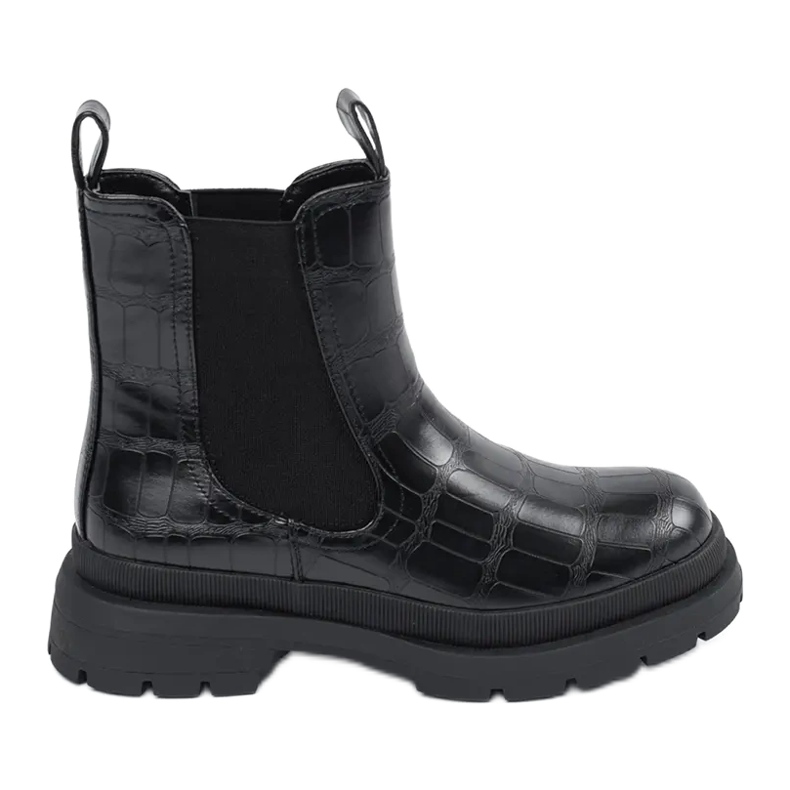 Svarta Chelsea -stövlar med ekoläder