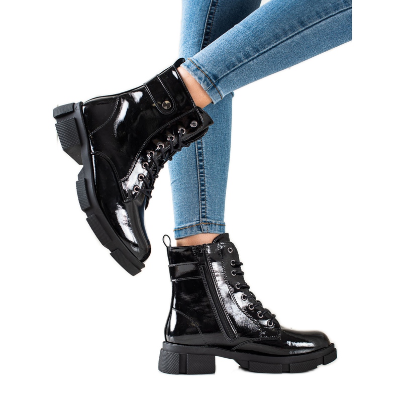 Goodin Klassiska lackerade arbetare svart