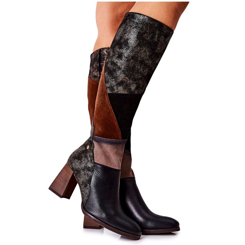 Maciejka bruna stövlar med dragkedja 05240-02 svart