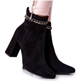 Läderhöga stövlar Laura Messi Svart 2203