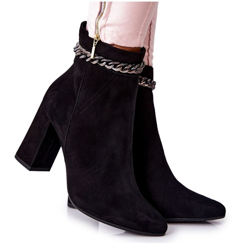 Läderhöga stövlar Laura Messi Svart 2203