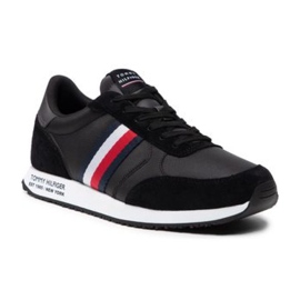 Skor Tommy Hilfiger Runner Lo Lädermix M FM0FM03736 Bds svart