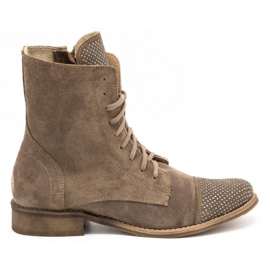 Exquisite Skinnstövlar för kvinnor med paljetter 1259EX beige