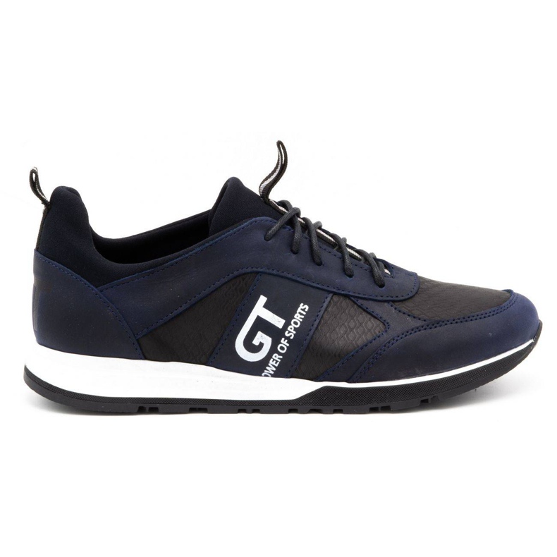 Polbut Sportskor för män i läder 2111PLB, marinblå