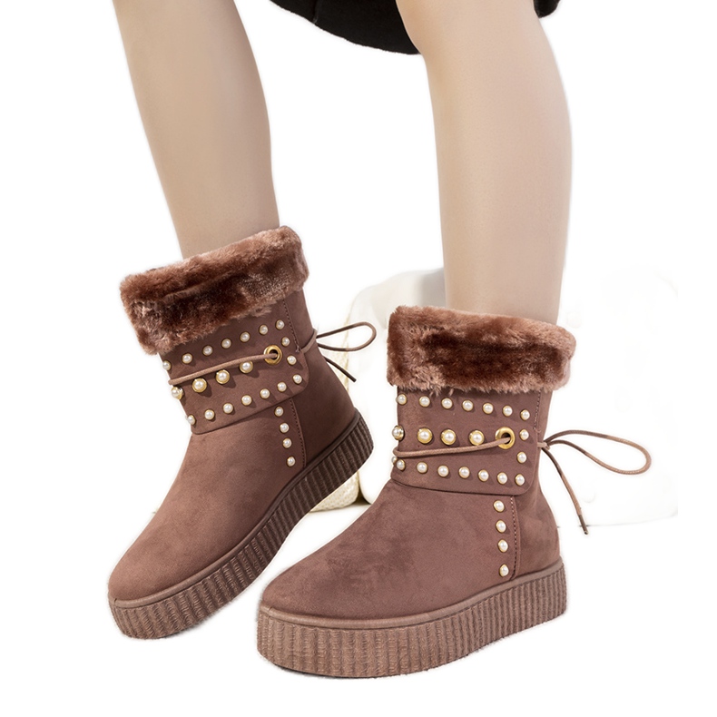 Almendra rosa snökängor för kvinnor