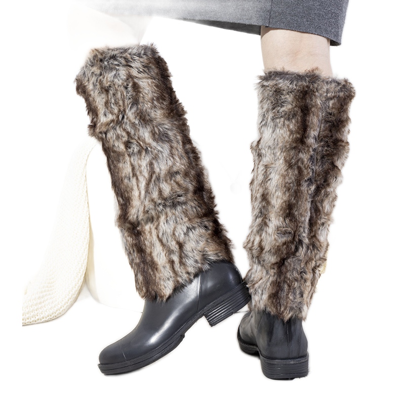 Svarta regnstövlar med Melgar-päls