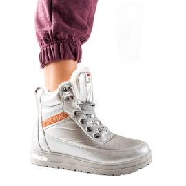 TRENDI Snowboots med Glitter Supermo silver-
