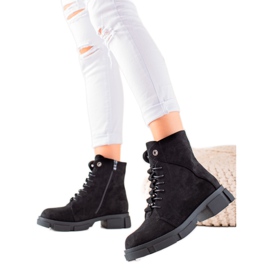 Goodin Snörstövlar i mocka svart