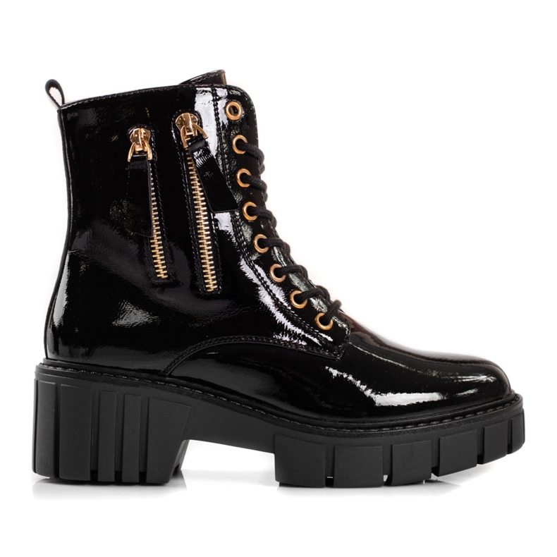 Goodin Moderiktiga fångar med dekorativa dragkedjor svart