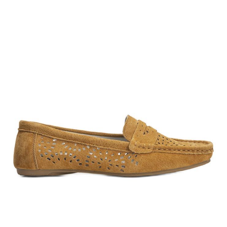 S. BARSKI Camel loafers med genombrutet av S. Bararski brun