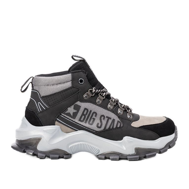 Maclovio svarta och gråa Big Star sneakers för män