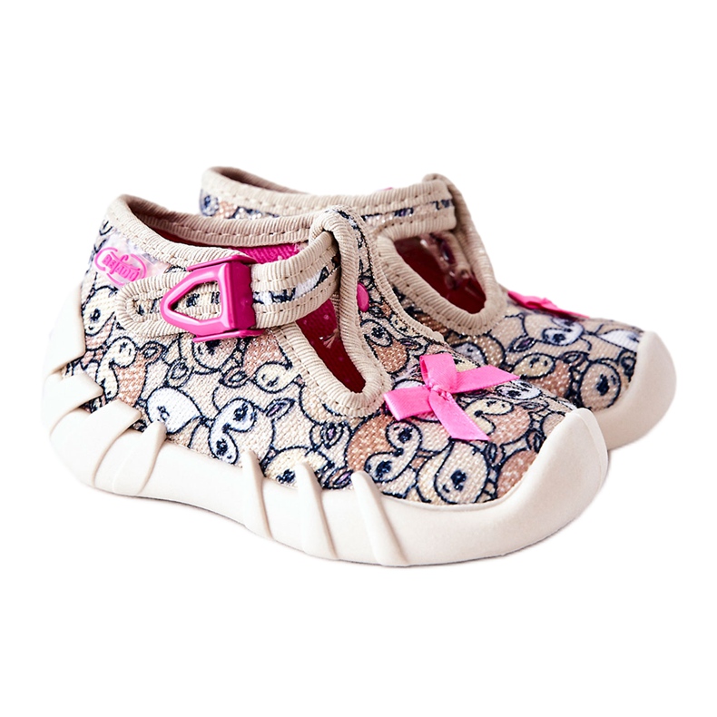 BEFADO S.A. Tofflor Inblu Rådjur med rosett 110P437 Beige brun