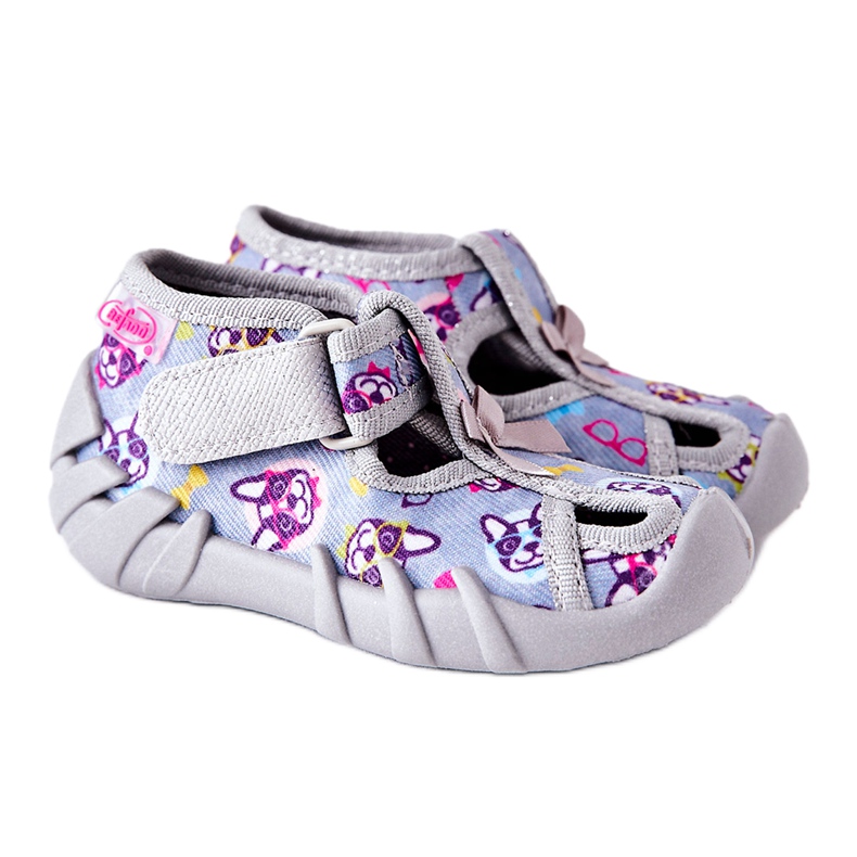 BEFADO S.A. Tofflor Inblu Med kardborreband 190P093 Grå-Blå