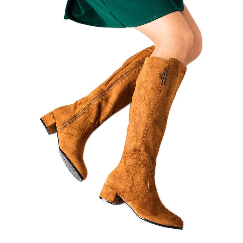 TRENDI Bekväma kamelstövlar brun