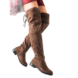 TRENDI Bekväma över knäskorna brun