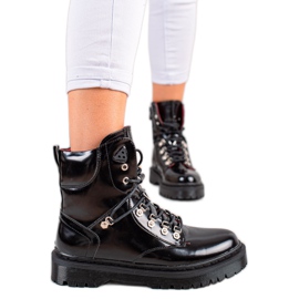 Lucky Shoes Lackade svarta stövlar