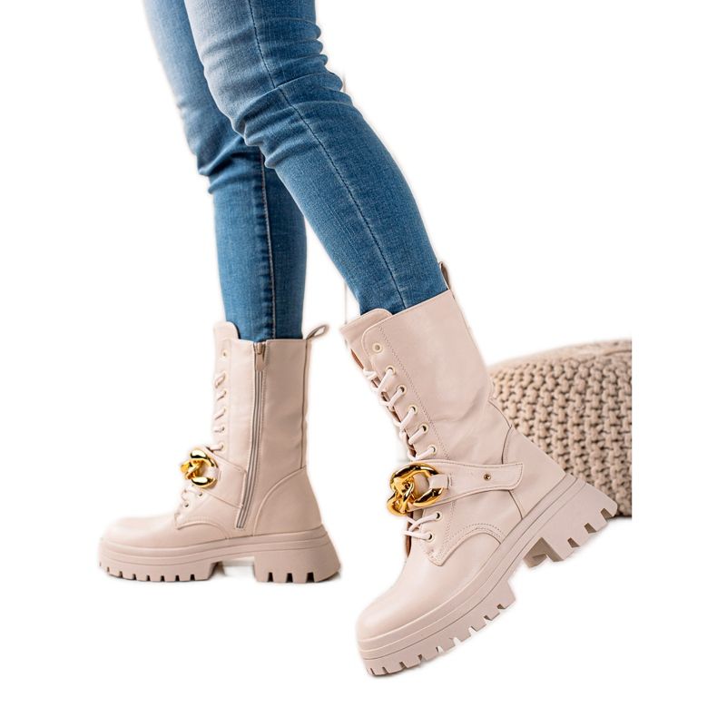 Seastar High Fashion Trapery Boots beige gyllene