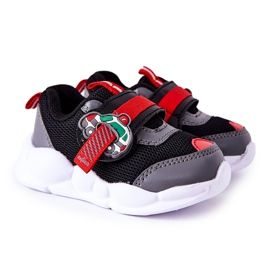 BEFADO S.A. Sportskor för barn med kardborre Befado 516P096 Svart röd