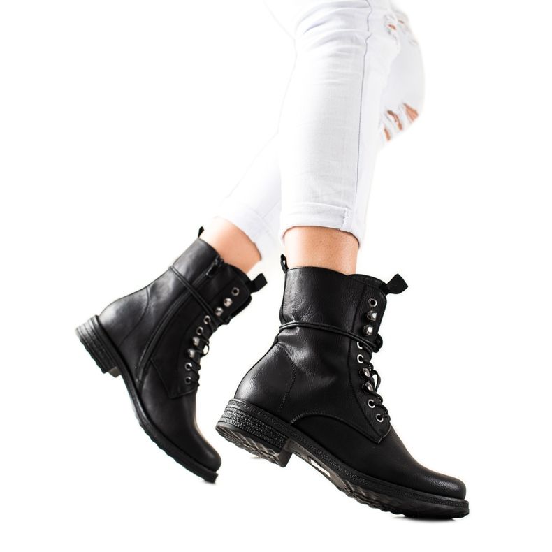 Super Mode Klassiska snörskor svart