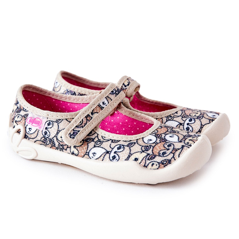 BEFADO S.A. Ballerinatofflor Befado Rådjur 114X467 Beige brun