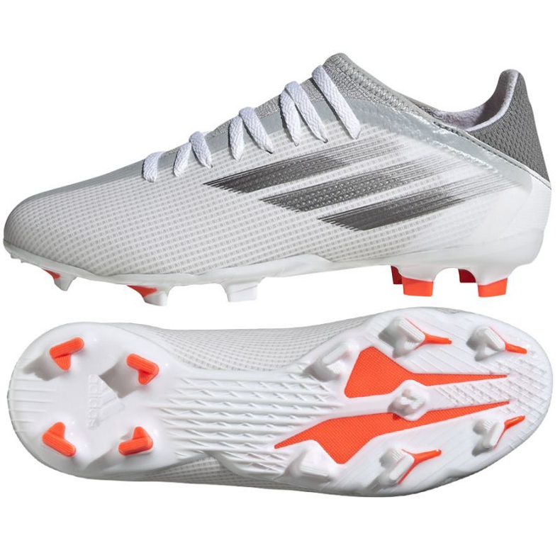 Adidas X Speedflow.3 Fg Jr FY3305 fotbollsskor grå, vit vit