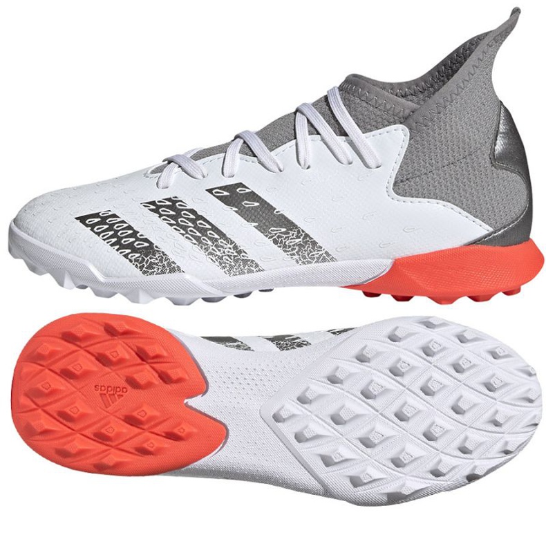 Adidas Predator Freak.3 Tf Jr FY6312 fotbollsskor vit vit