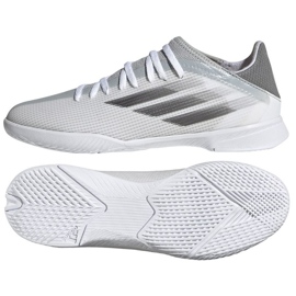 Adidas X Speedflow.3 In Jr FY3315 fotbollsskor grå, vit nyanser av grått