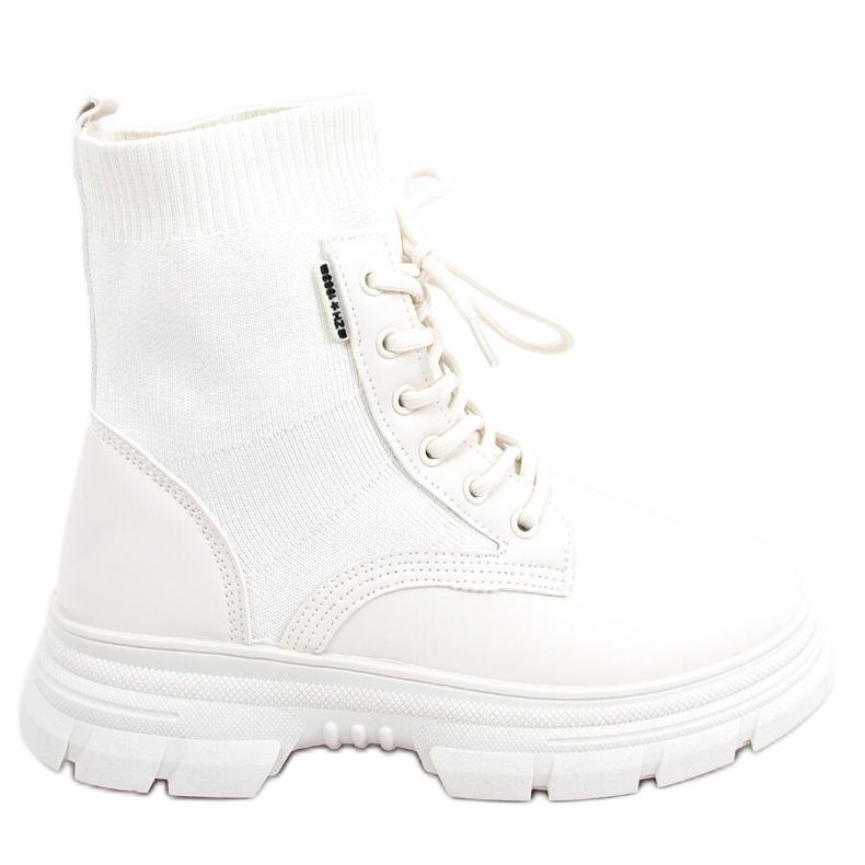 Stövlar med en strumpa ovandel Ritius Beige