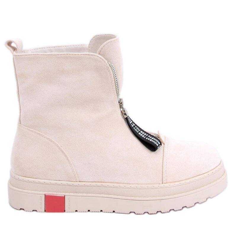 Pitt Beige platta mockaboots