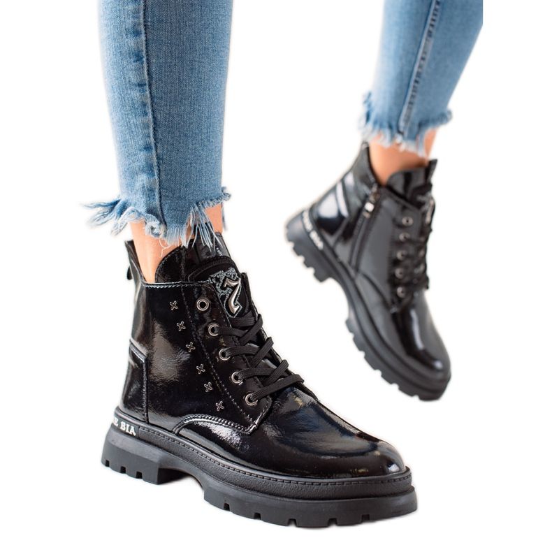 Filippo Ankelstövlar med snörning svart