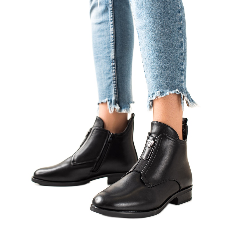 Camo Varma stövlar med dragkedja svart