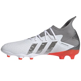 Adidas Predator Freak.3 Fg M FY6276 fotbollsskor grå, vit vit