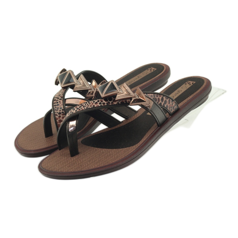 Ipanema Damtofflor flipflops med Grendha-stenar brun