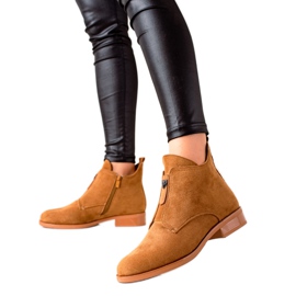 Camo Varma stövlar med dragkedja brun gul