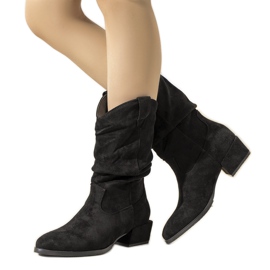 Svarta Francis cowboystövlar