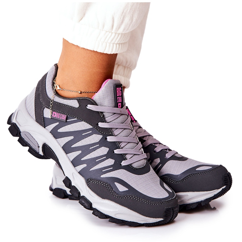 Sportskor Memory Foam Big Star GG274499 Grå rosa