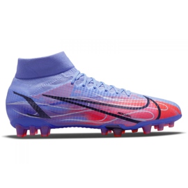 Nike Superfly 8 Pro Km Ag M DJ3978-506 fotbollsskor violett-blå blå