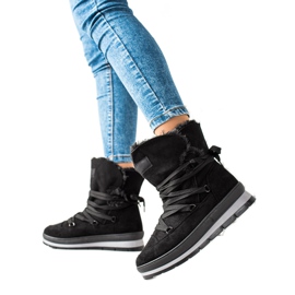 TRENDI Svarta snökängor i mocka