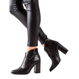 Filippo Svarta Snake Print stövlar