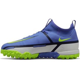 Nike Phantom GT2 Academy Df Tf Jr DC0818 570 fotbollsskor blå, vit, flerfärgad blå