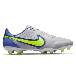 Nike Tiempo Legend 9 Academy Mg M DA1174-075 fotbollsskor grå, blå grå