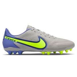 Nike Tiempo Legend 9 Academy Ag M DB0627-075 fotbollsskor grått, blått nyanser av grått
