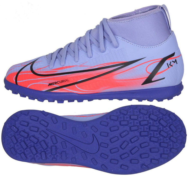 Nike Mercurial Superfly 8 Club Km Tf Jr DB0934 506 fotbollsskor mångfärgad violett