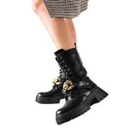 Seastar Höga stövlar, trappermode svart