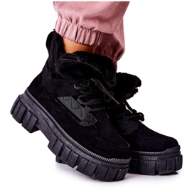 PM1 Black Warm Boots Trappers Black Demaris svart