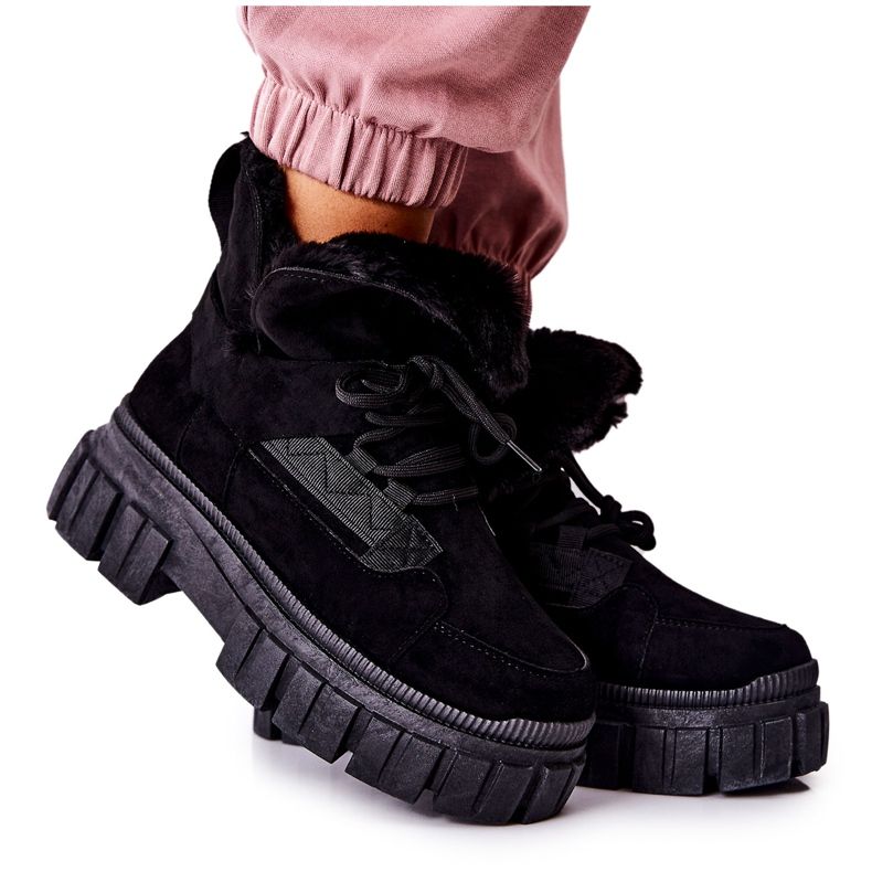 PM1 Black Warm Boots Trappers Black Demaris svart