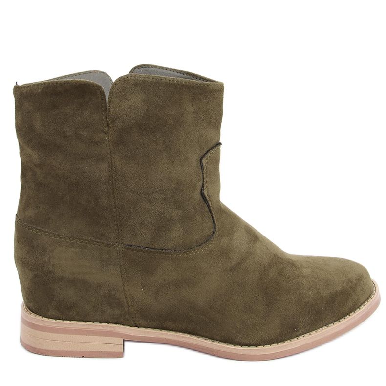 Stövlar på en gömd Deer Green kil grön