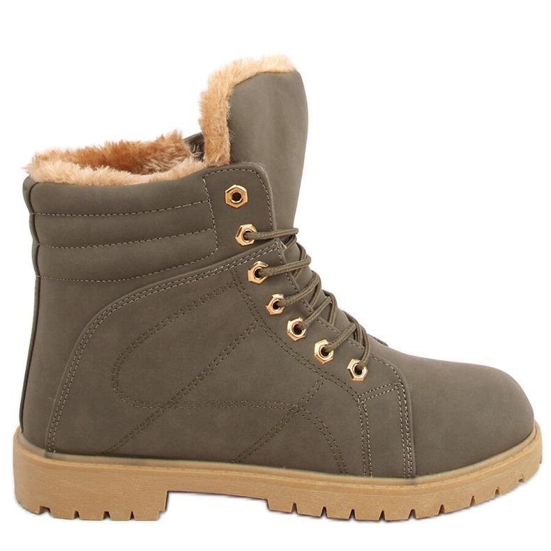 Damisolerade timmerstövlar Polle Green Black grön