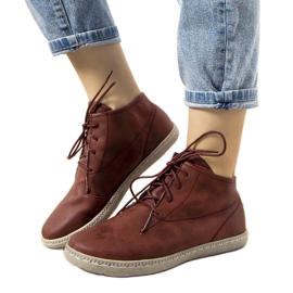 Burgundy Keira casual damstövlar rödvin röd