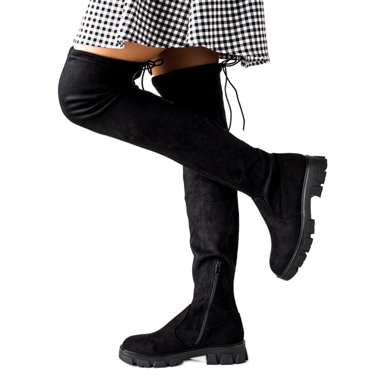 Super Me Plattform stövlar svart